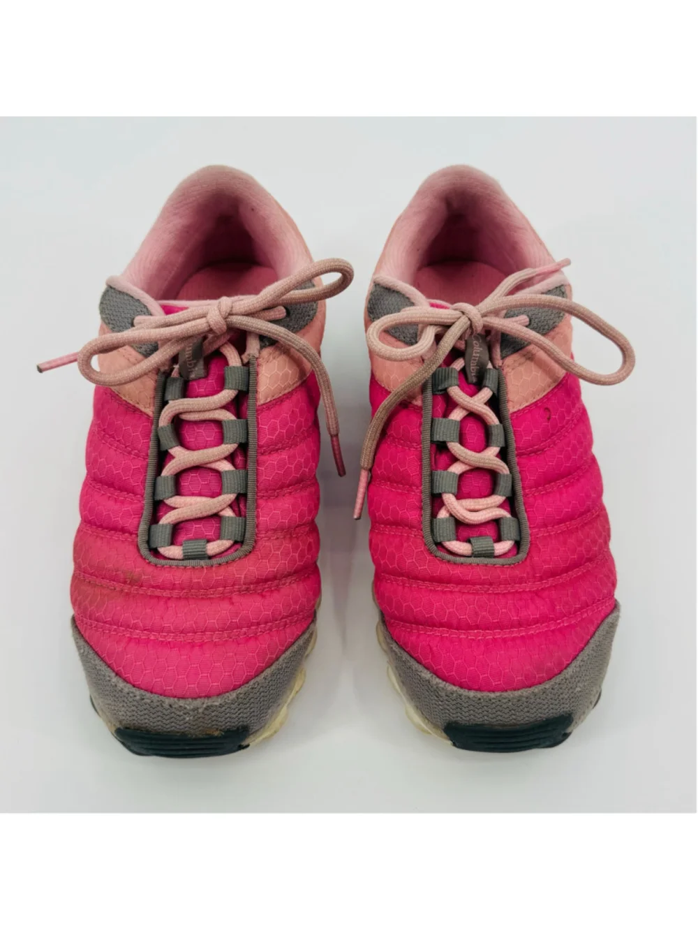 Lot of 3 Girls Shoes Columbia Converse High Top Sneakers Size 1 and 2